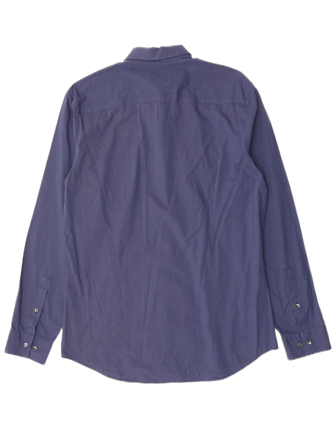 Camisa masculina CALVIN KLEIN tamanho 15 15 1/2 algodão listrado azul marinho médio