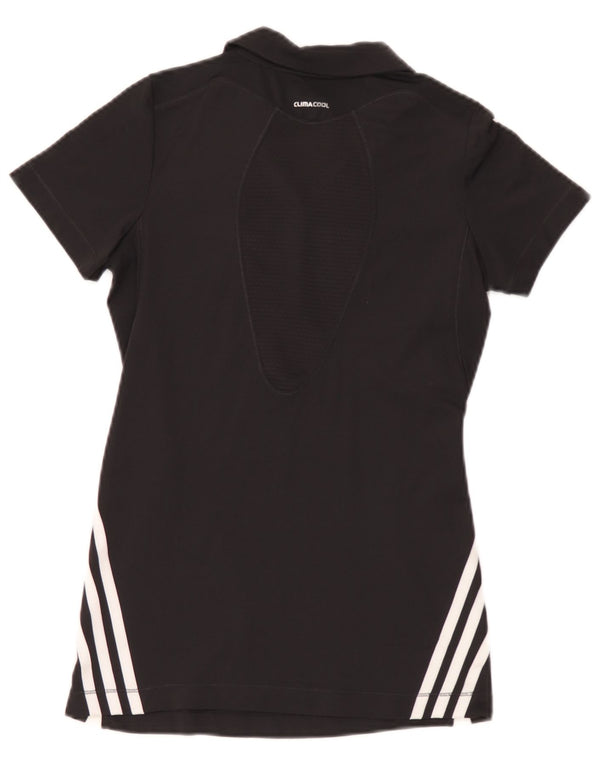 Adidas Womens Clima 365 Polo Shirt UK 10 Small Black Polyamide