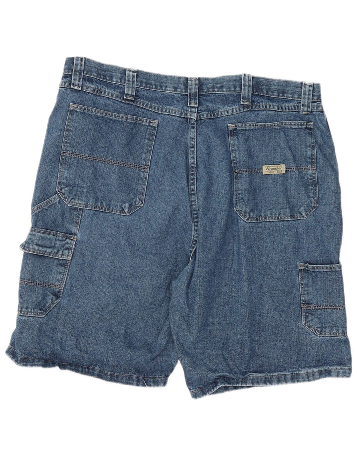Wrangler Mens Cargo Shorts Jeans W40 XL Azul Algodão
