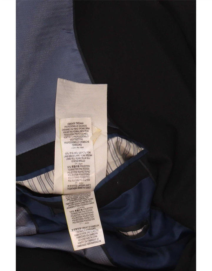 Jaqueta blazer masculina de 2 botões Marks & Spencer Reino Unido 38 lã azul marinho médio