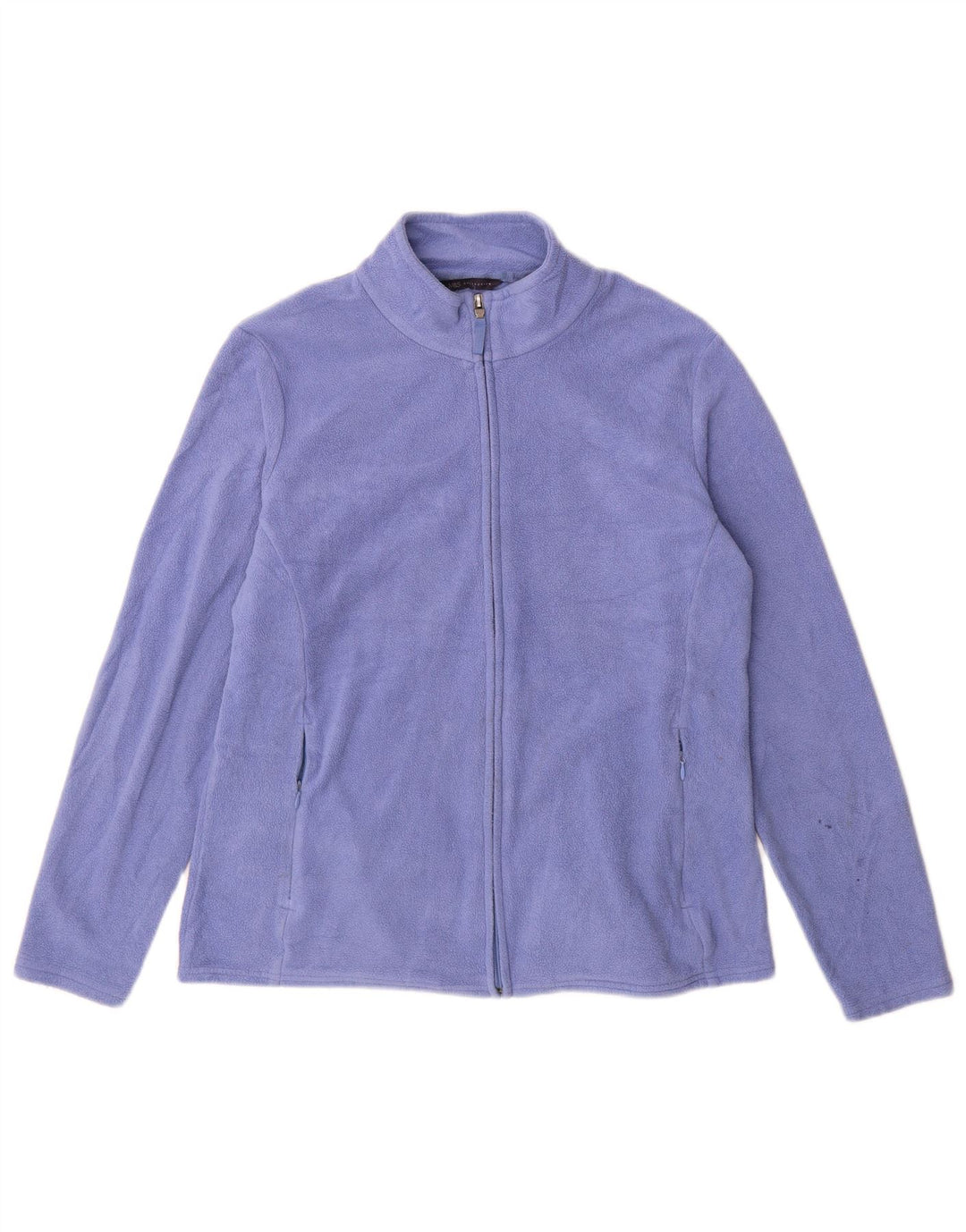 Jaqueta de lã feminina Marks & Spencer Reino Unido 16 grande poliéster roxo