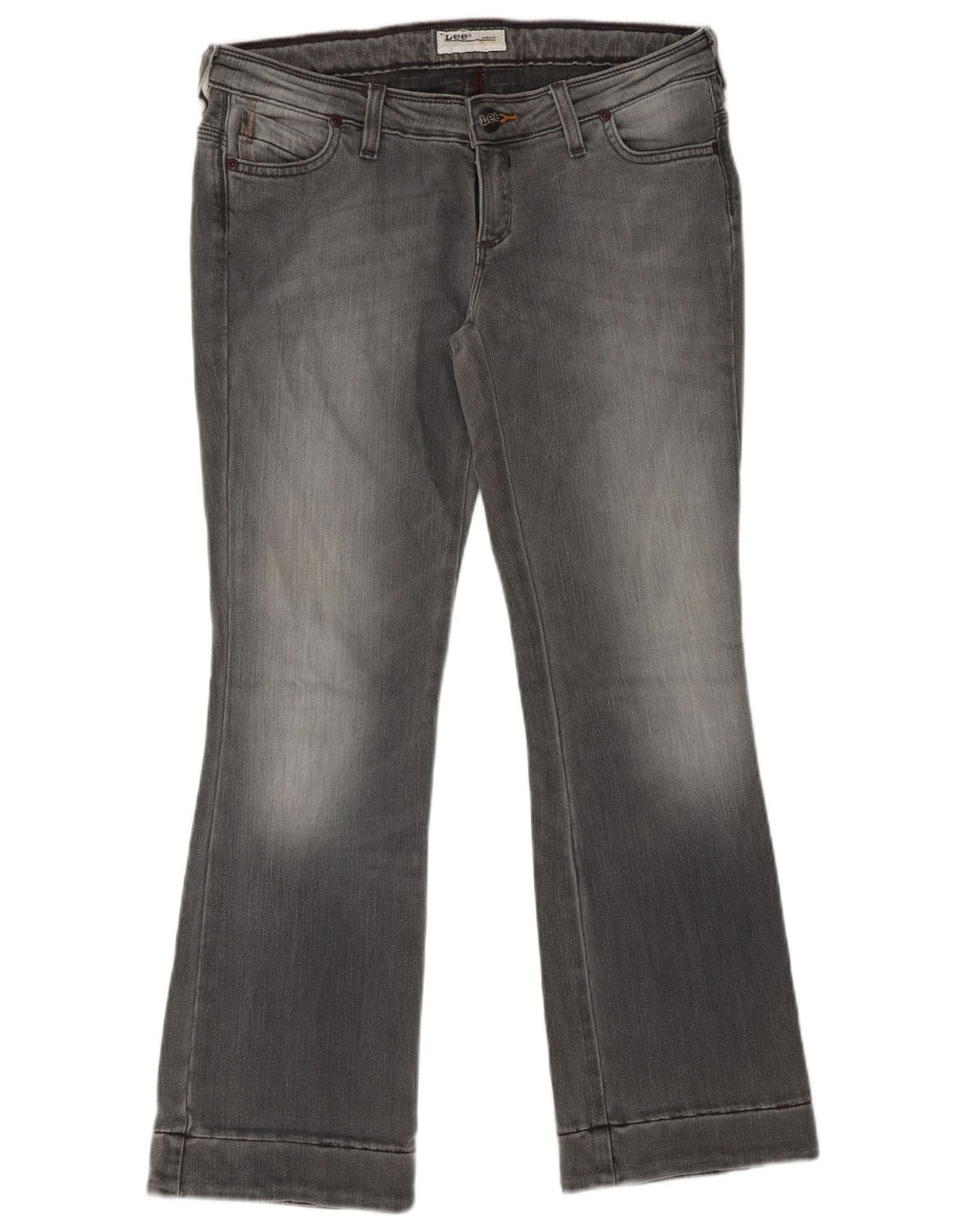 Calça jeans feminina LEE Bliss Crop Bootcut W29 L28 algodão cinza