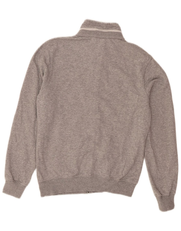 Champion Womens Tracksuit Top Jacket UK 10 Small Grey Flecked Cotton