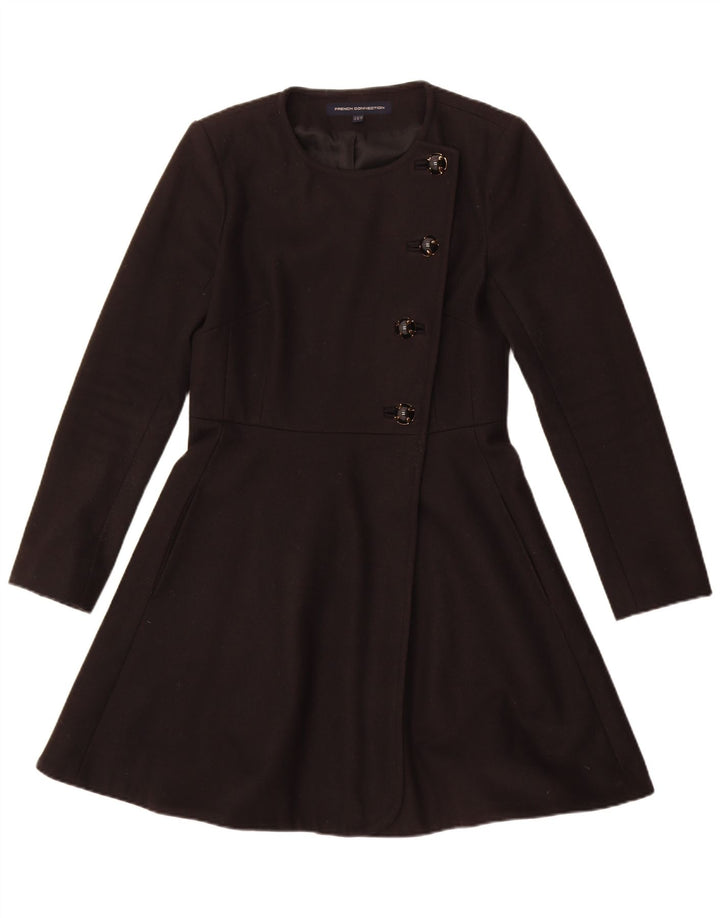 Sobretudo feminino French Connection UK 10 lã preta pequena