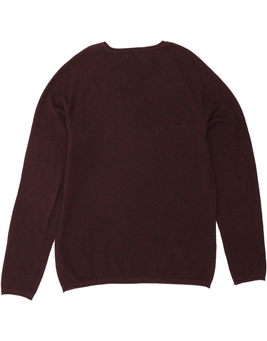 JACK & JONES Mens Crew Neck Jumper Sweater Large Maroon Cotton Vintage Jack & Jones and Second-Hand Jack & Jones from Messina Hembry 