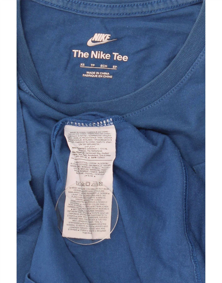 Camiseta masculina Nike Top XS azul algodão