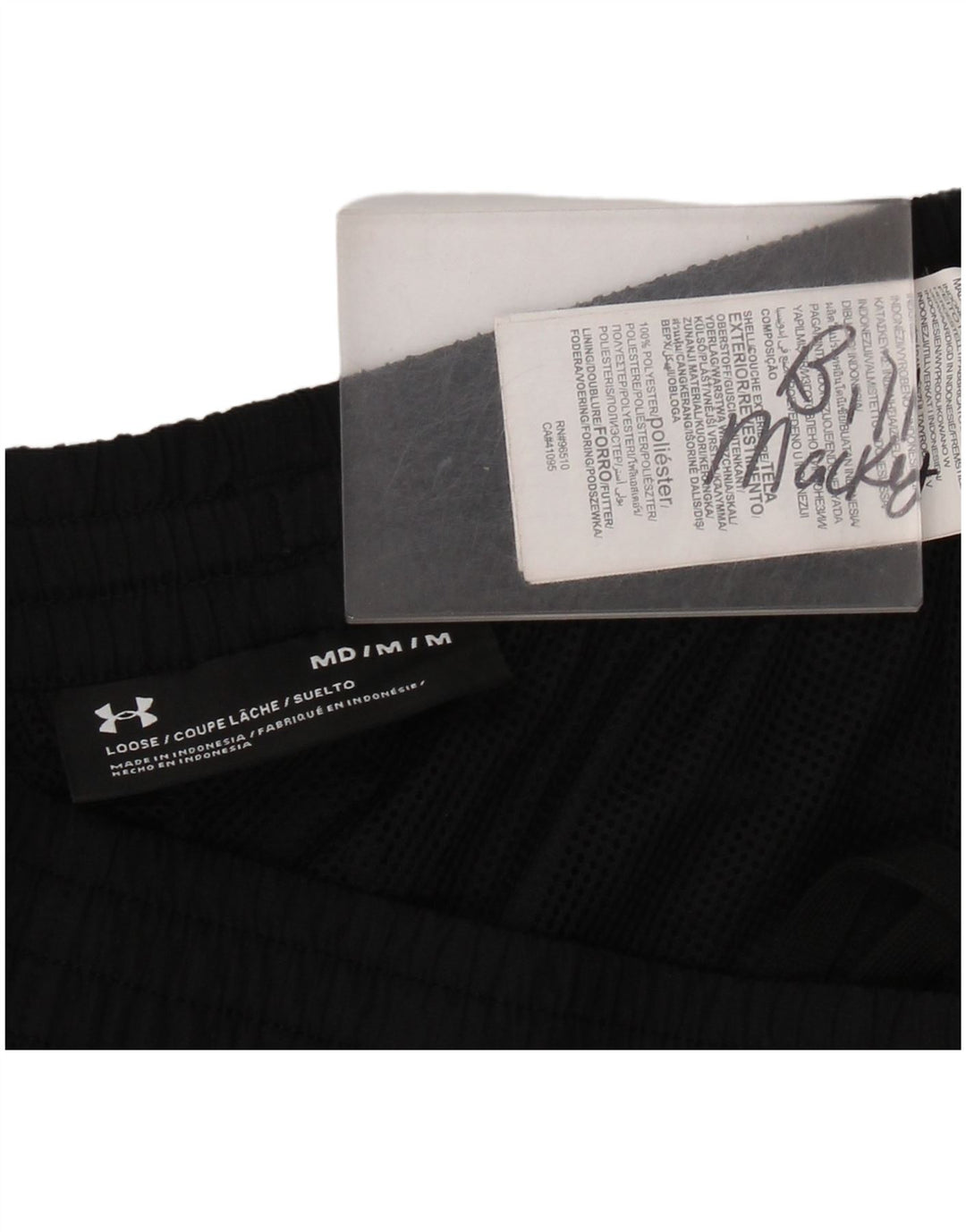 Calça de treino masculina Under Armour Loose Fit poliéster preto médio