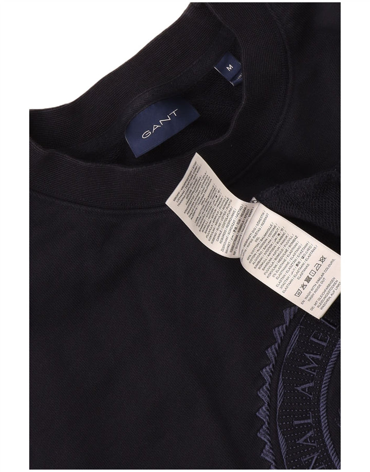 Gant moletom masculino gráfico jumper médio azul marinho algodão
