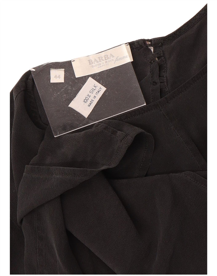 Blusa feminina de manga comprida BARBA Top IT 44 seda cinza médio