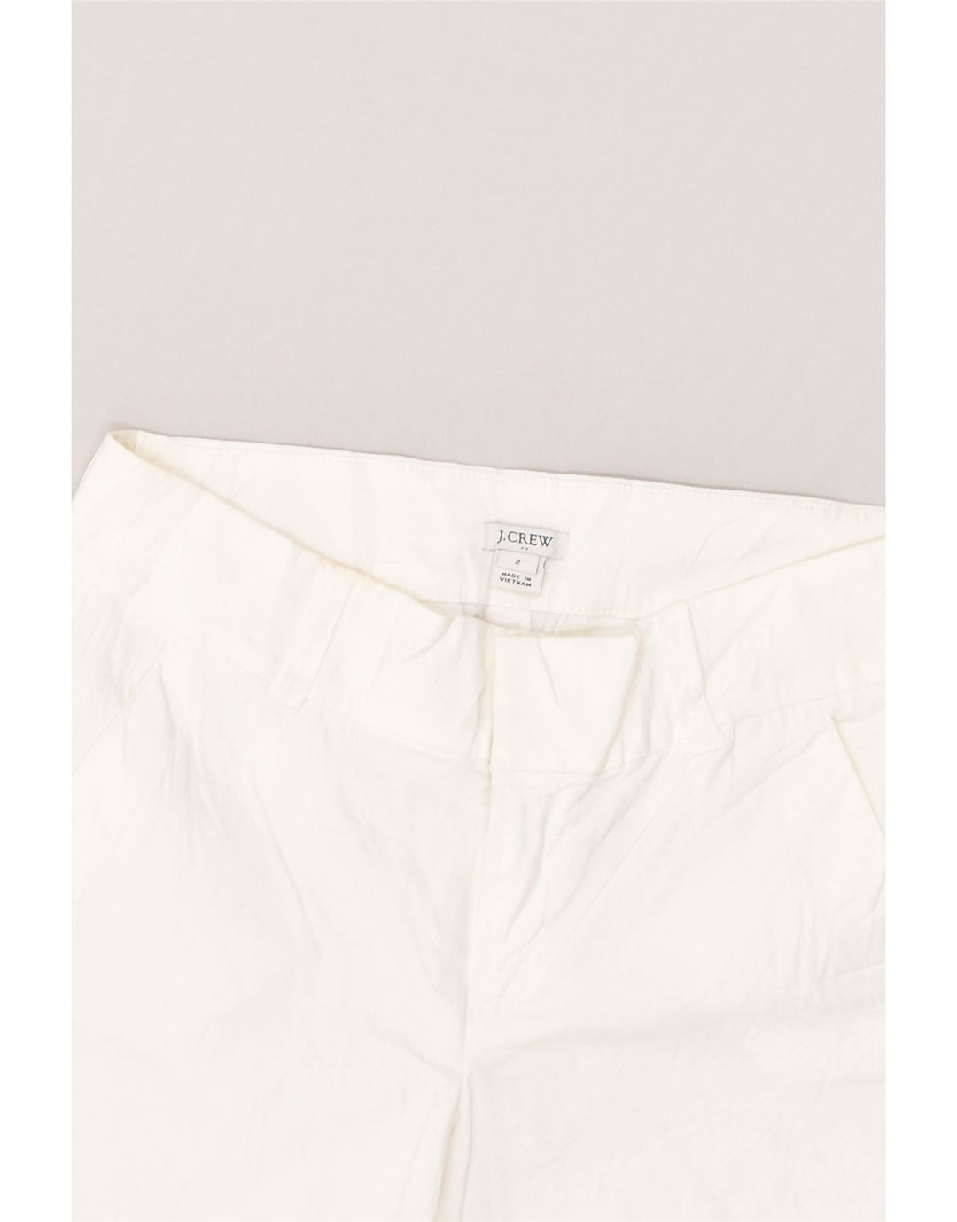 J. CREW Womens Casual Shorts US 2 XS W28  White Cotton | Vintage J. Crew | Thrift | Second-Hand J. Crew | Used Clothing | Messina Hembry 
