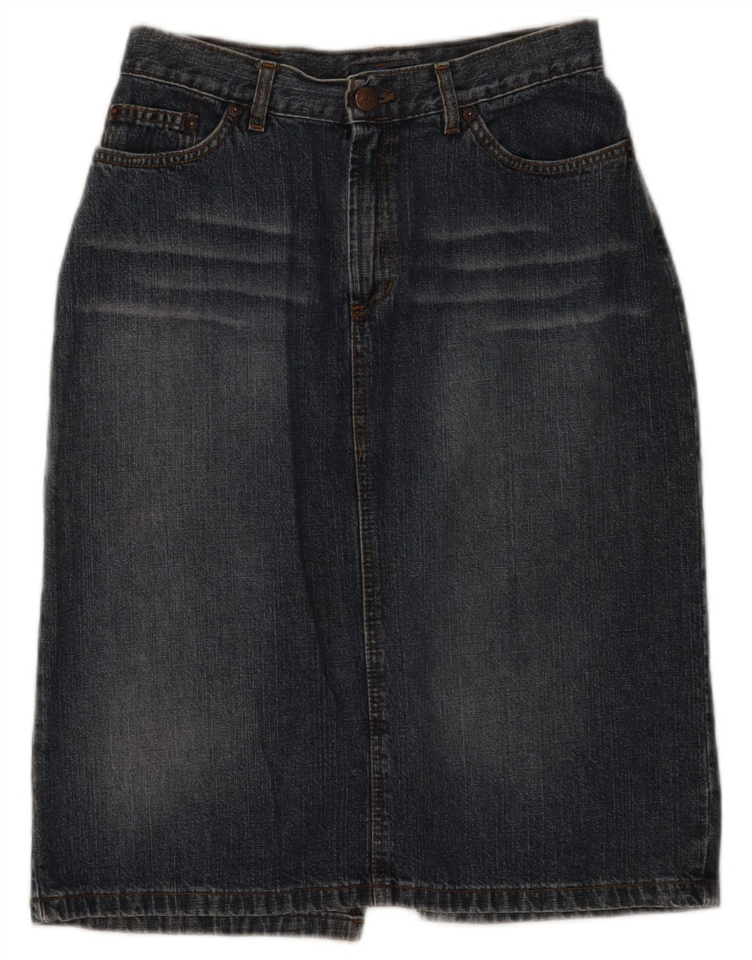 Saia jeans feminina Bandolli EU 40 médio W26 algodão azul