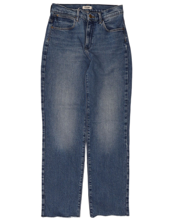 Jeans retos femininos Wrangler W26 L28 algodão azul
