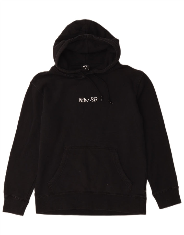 Jumper com capuz gráfico masculino Nike pequeno algodão preto