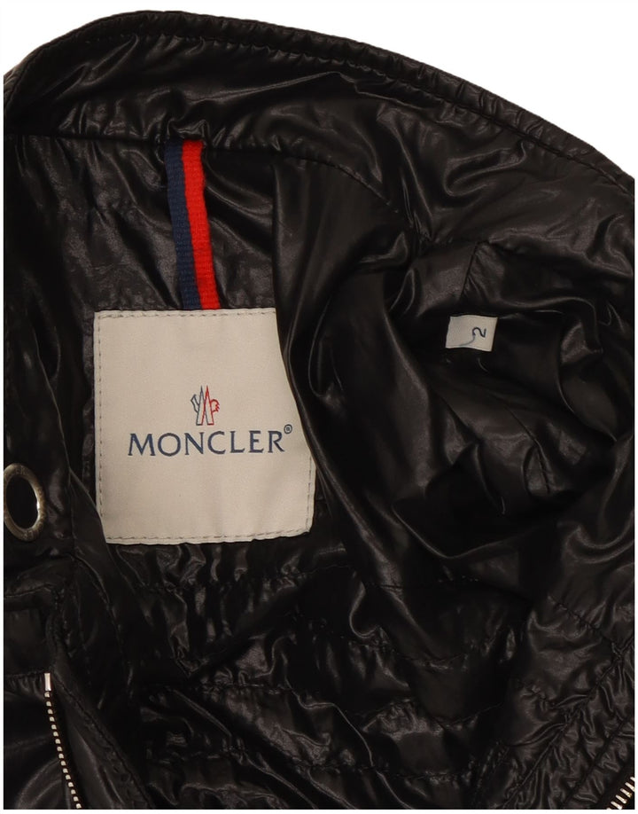 Jaqueta acolchoada feminina Moncler tamanho 2 poliamida preta média