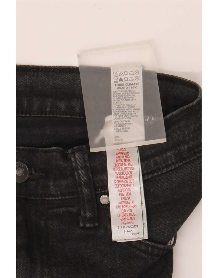 Marks & Spencer Mens Jeans Slim W34 L31 Algodão Preto