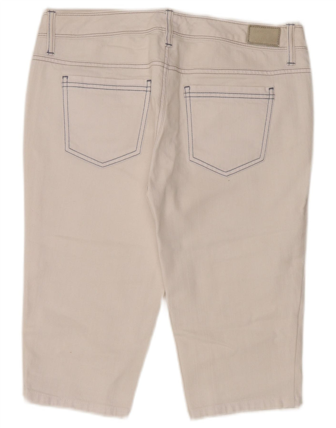 Bermuda jeans feminina Tommy Hilfiger US 8 médio W32 algodão branco