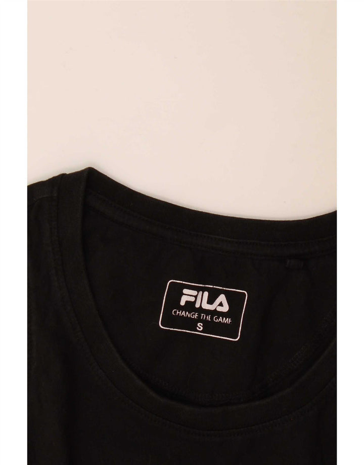 Fila Womens Graphic Vest Top UK 10 Pequeno Preto