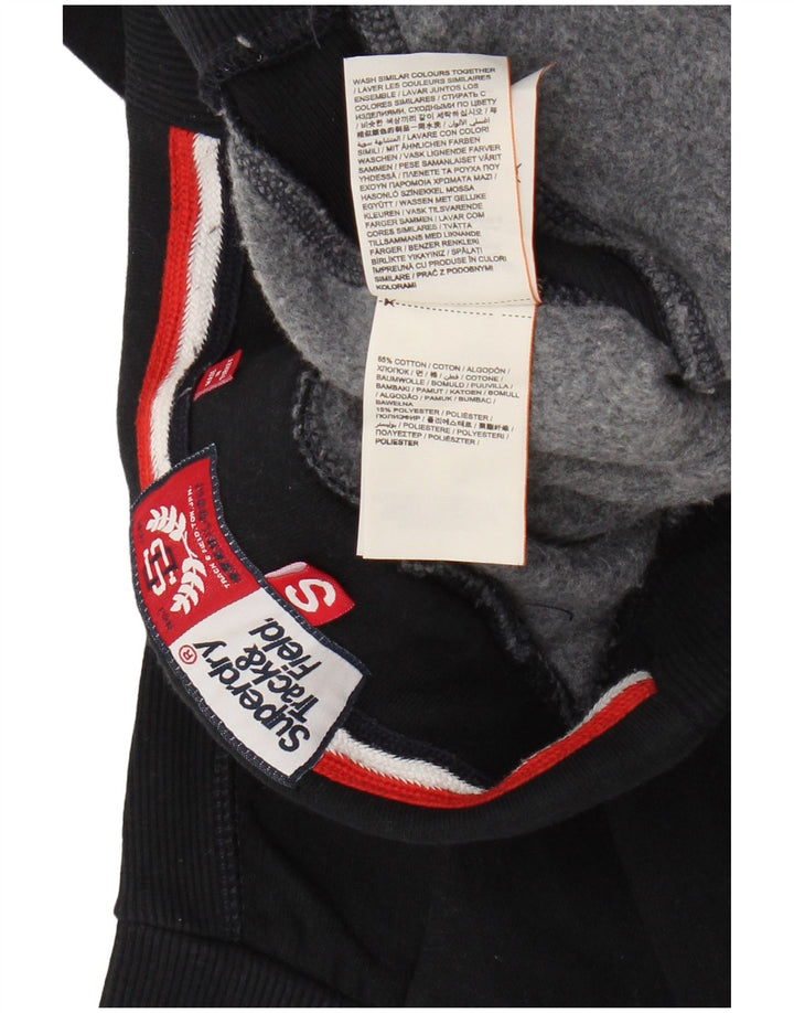 Calça esportiva feminina SUPERDRY com estampa gráfica e jogging UK 10 pequeno azul marinho