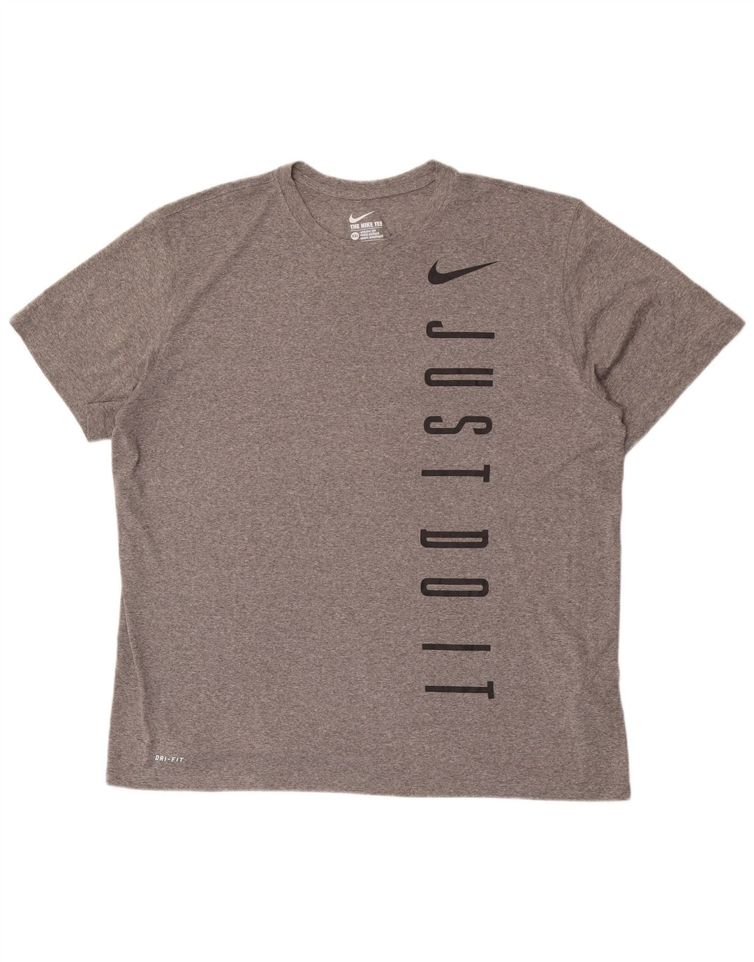 Camiseta Nike Masculina Dri Fit Graphic Top 2XL Cinza Poliéster