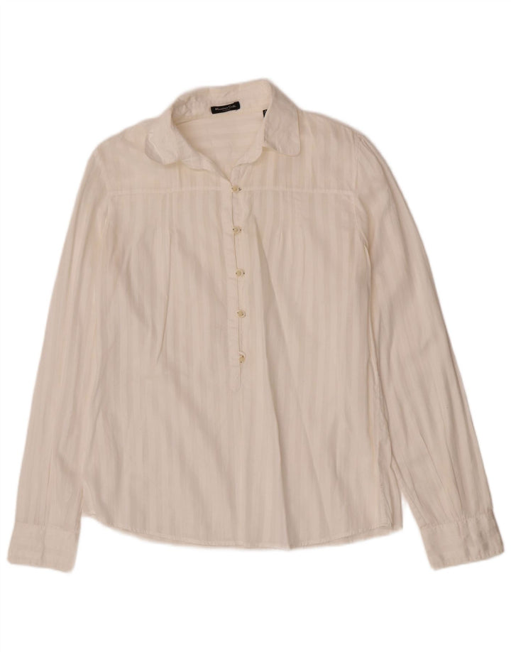 Pulôver feminino Massimo Dutti EU 42 grande risca de giz branco