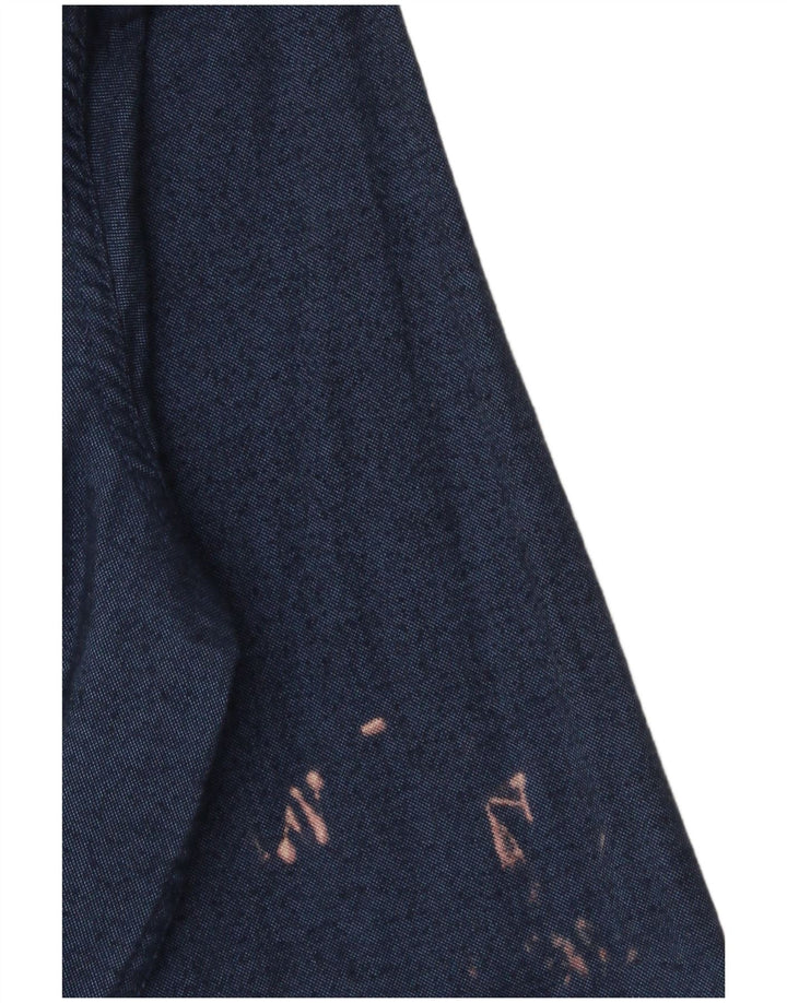 Camisa masculina Hollister XL azul algodão