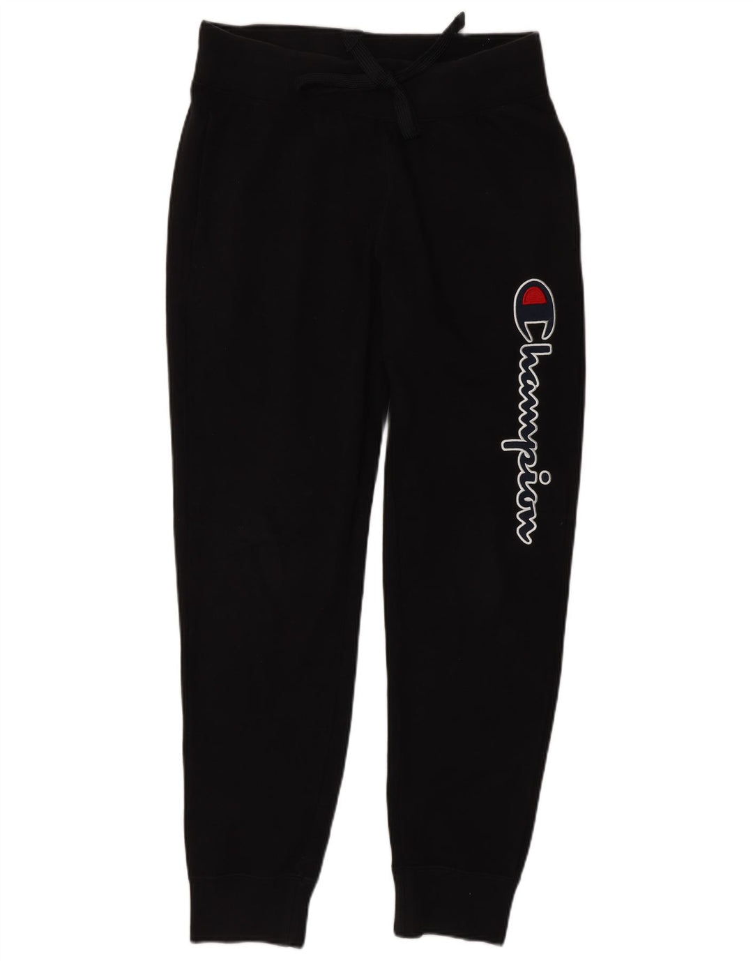 CHAMPION Calça esportiva masculina gráfica joggers pequeno algodão preto