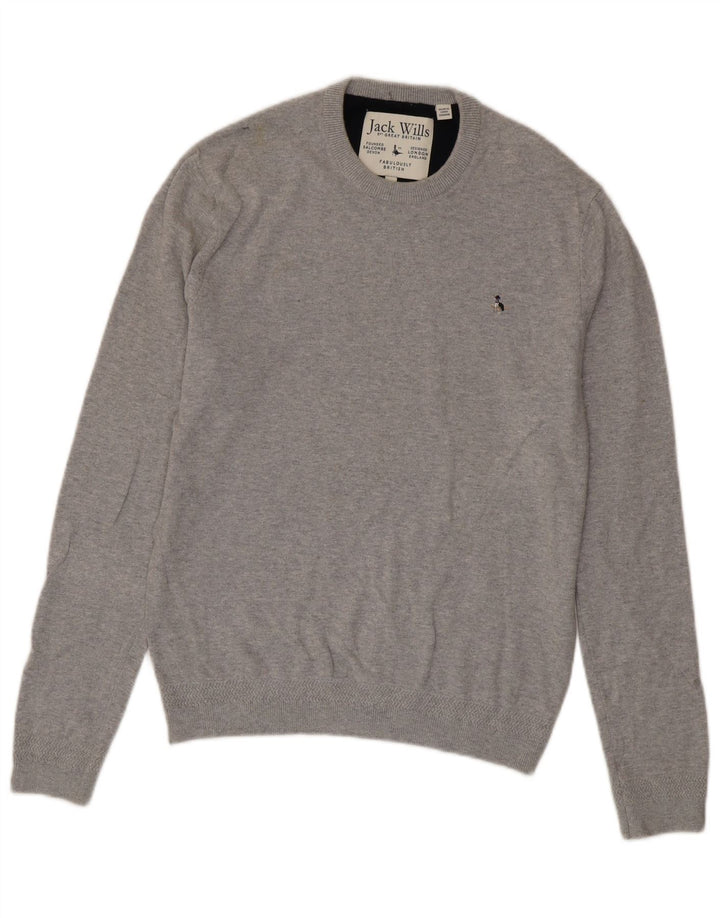 Suéter masculino Jack Wills com gola redonda cinza médio