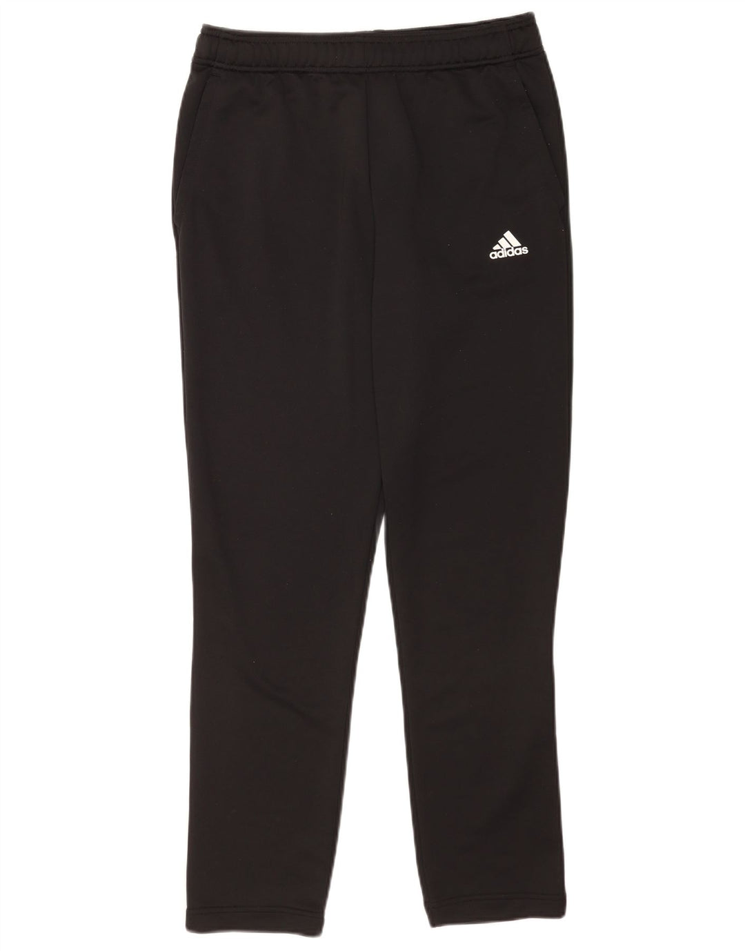Calças de treino masculinas Adidas UK 40/42 poliéster preto médio