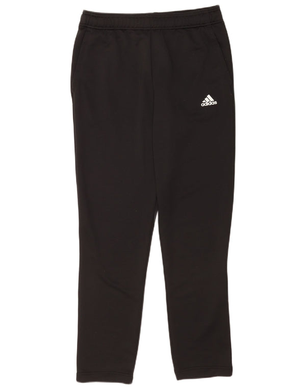 Calças de treino masculinas Adidas UK 40/42 poliéster preto médio