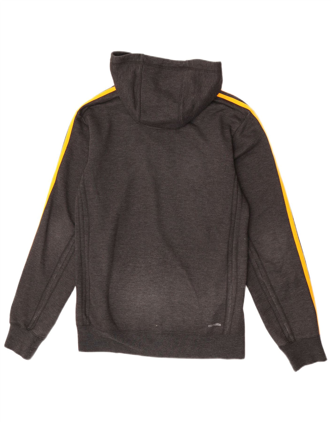 Suéter masculino Adidas Climalite Zip com capuz pequeno poliéster cinza