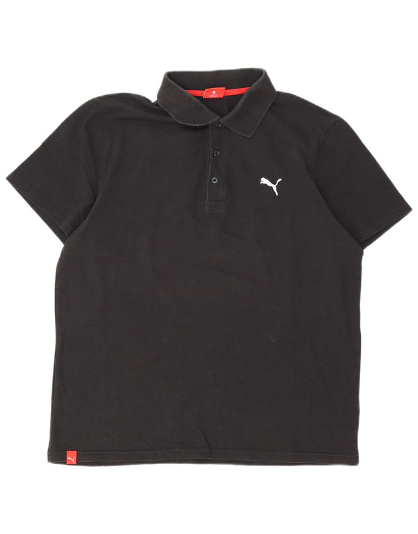 Camisa polo masculina Puma grande algodão preto