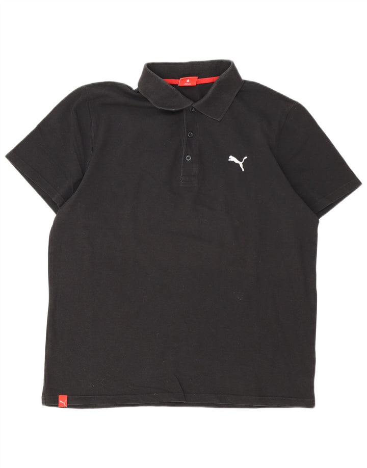 Camisa polo masculina Puma grande algodão preto