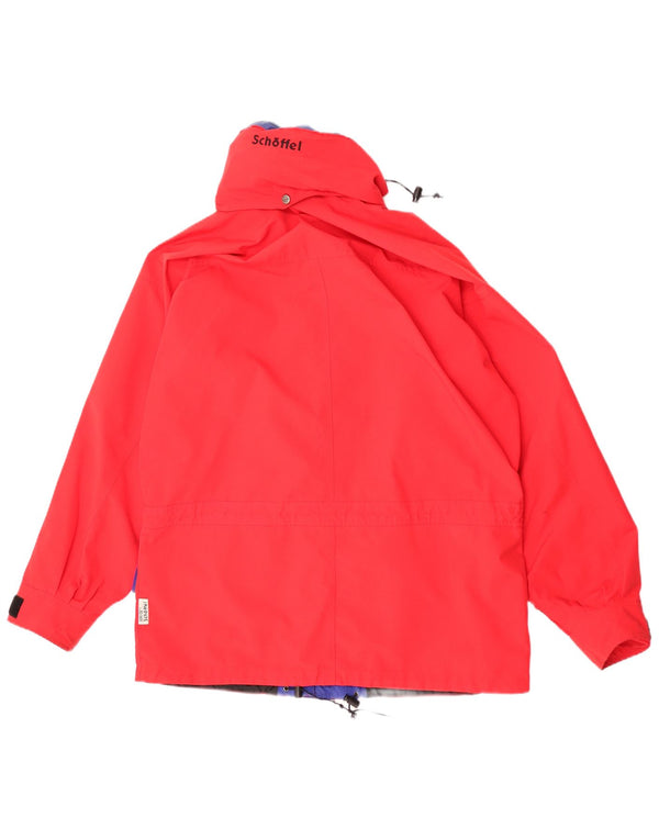 Jaqueta de chuva masculina Schoffel com capuz UE 50 grande vermelha