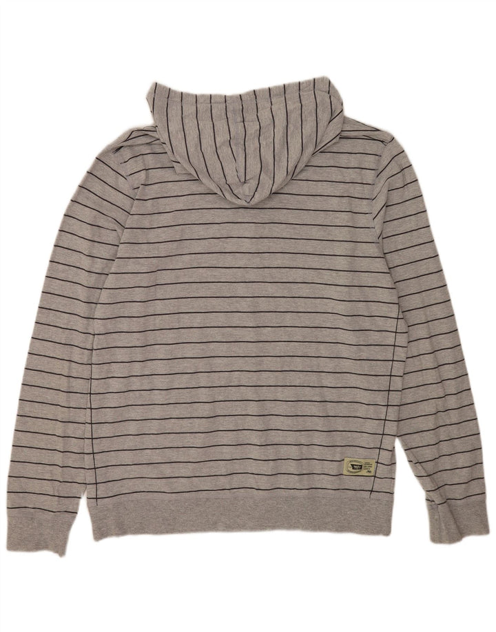 Mossimo moletom com capuz masculino XL algodão listrado cinza