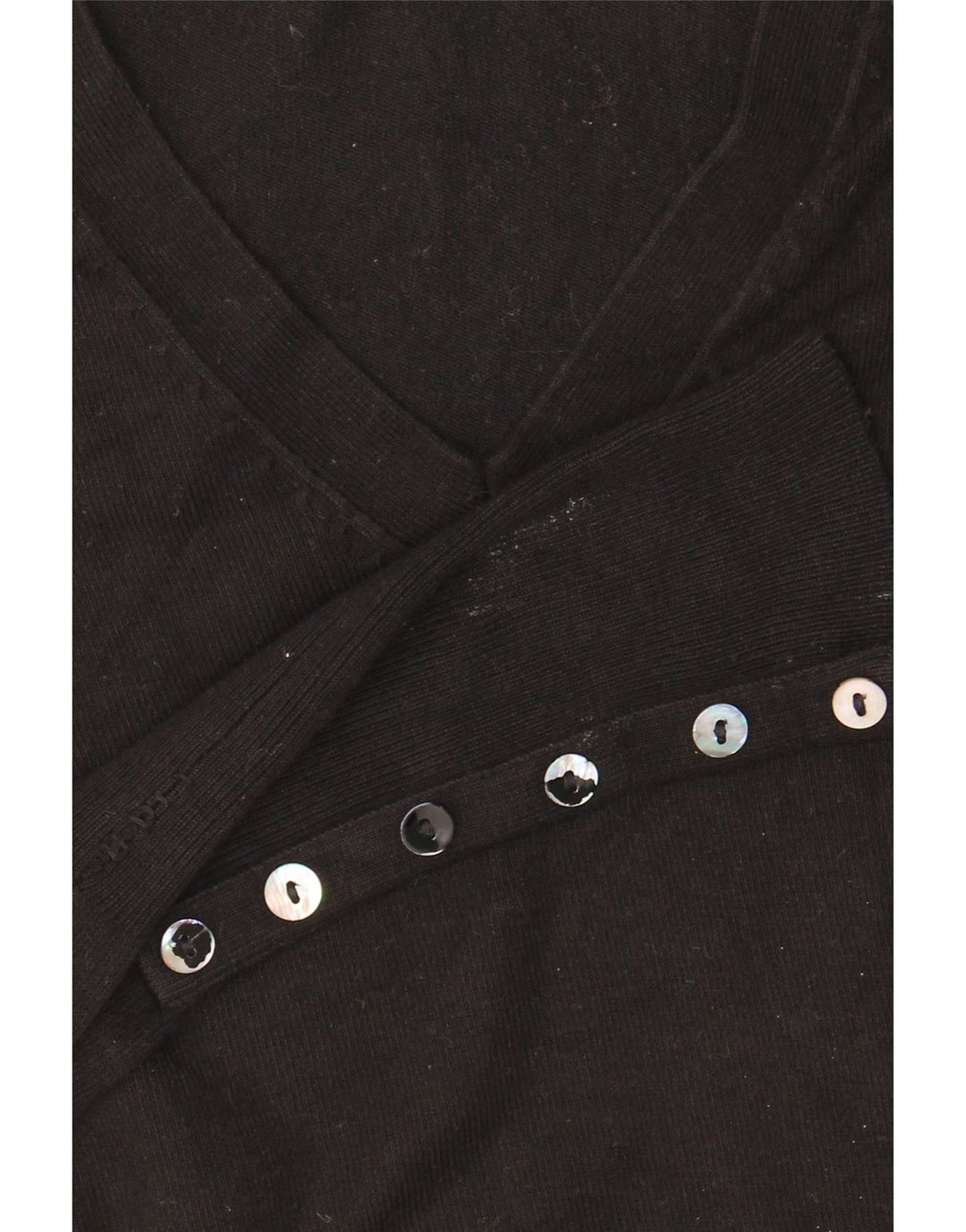 Suéter feminino Zara com decote em V Reino Unido 10 pequeno preto