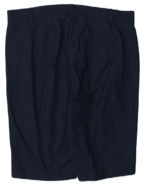 Shorts chino feminino Marks & Spencer Reino Unido 12 médio W30 algodão azul marinho