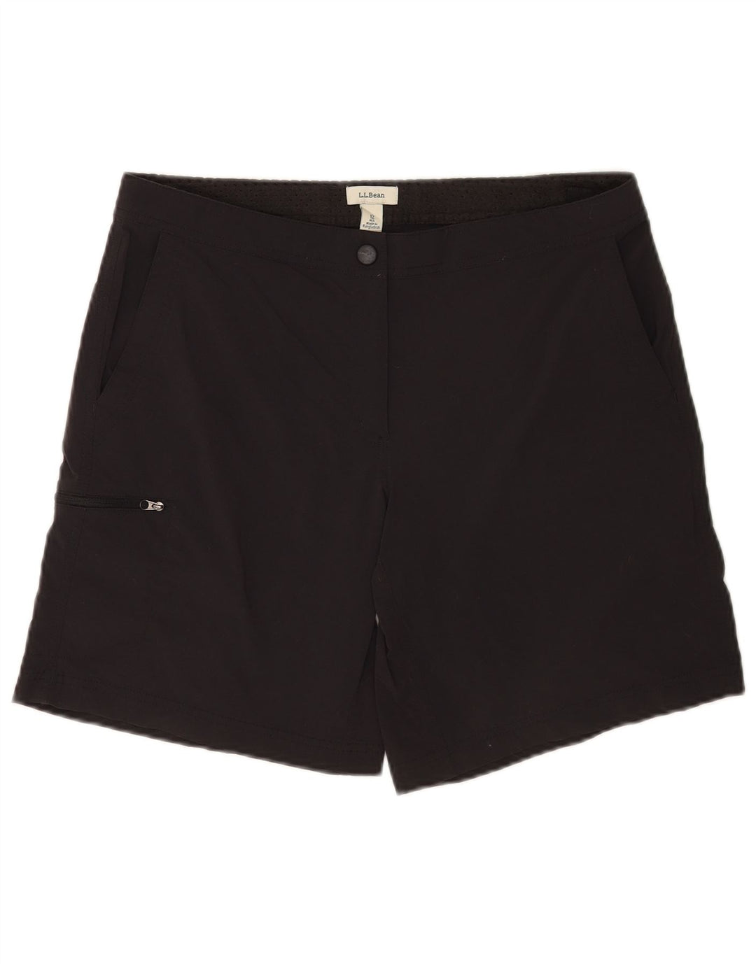 Shorts cargo feminino L.L.Bean EUA 12 grande W34 nylon preto
