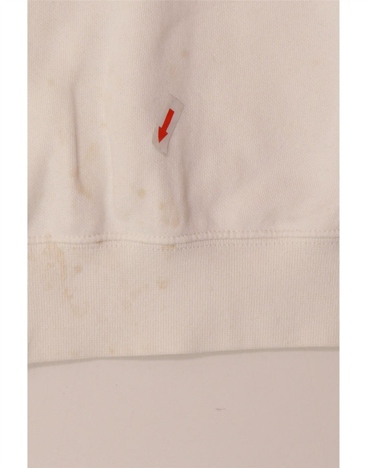 Jumper masculino com capuz Champion pequeno algodão branco