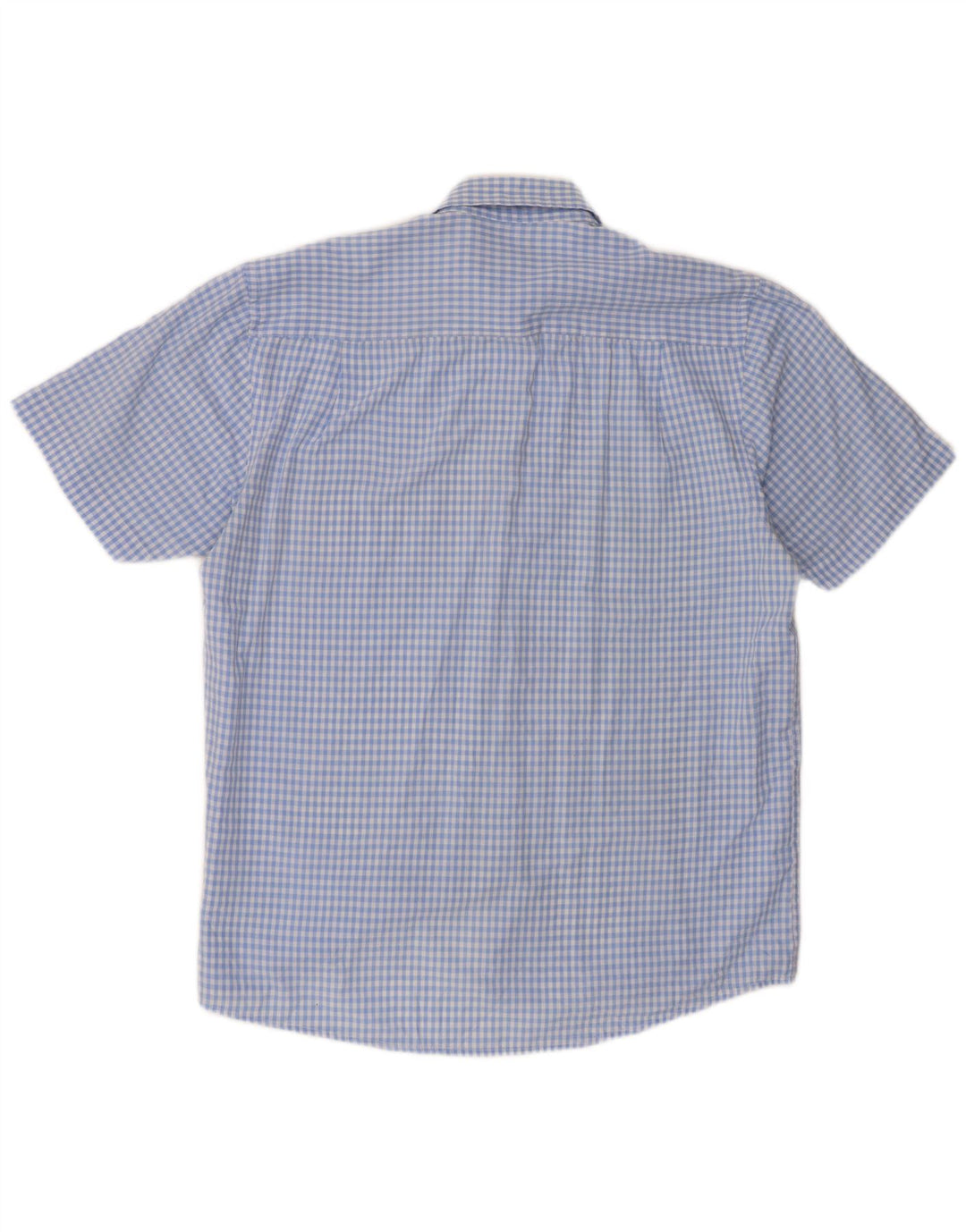Pierre Cardin Camisa masculina de manga curta regular fit grande azul guingão