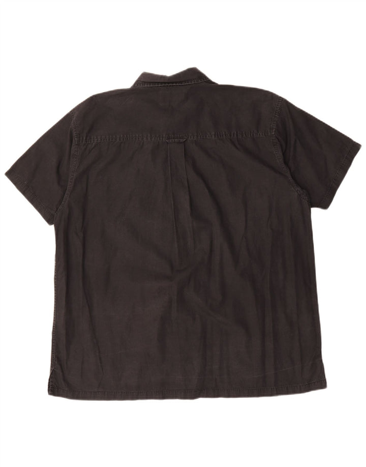 Camisa masculina de manga curta Lee grande algodão preto
