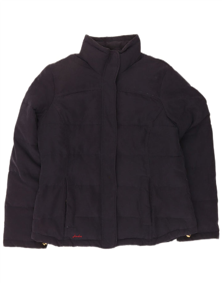Jaqueta acolchoada feminina JOULES UK 14 grande poliéster azul marinho