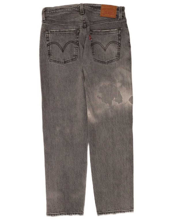Calça jeans feminina Levi's 501 Straight W27 L26 algodão cinza