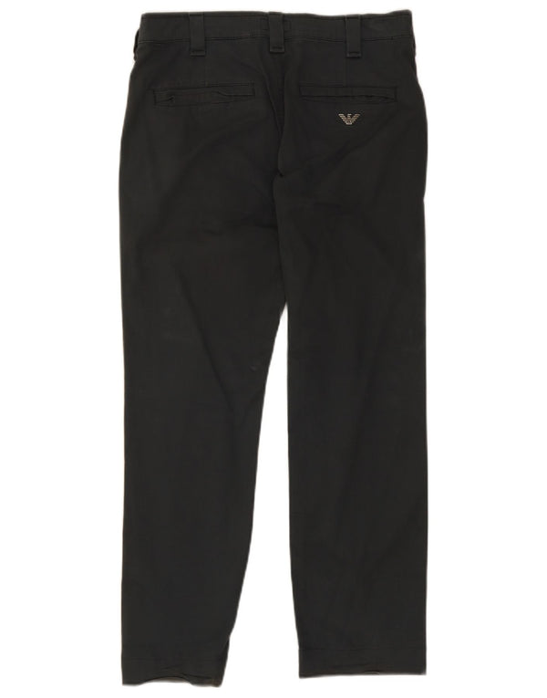 Calça Chino Reta Masculina Armani EU 46 Pequeno W30 L28 Algodão Cinza
