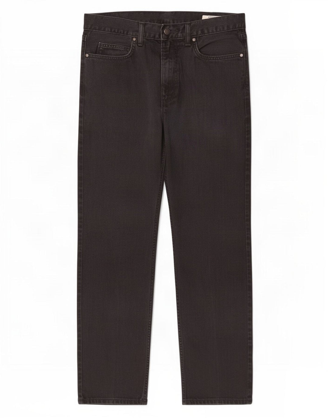 Calça jeans reta regular masculina Marks & Spencer W34 L29 algodão preto