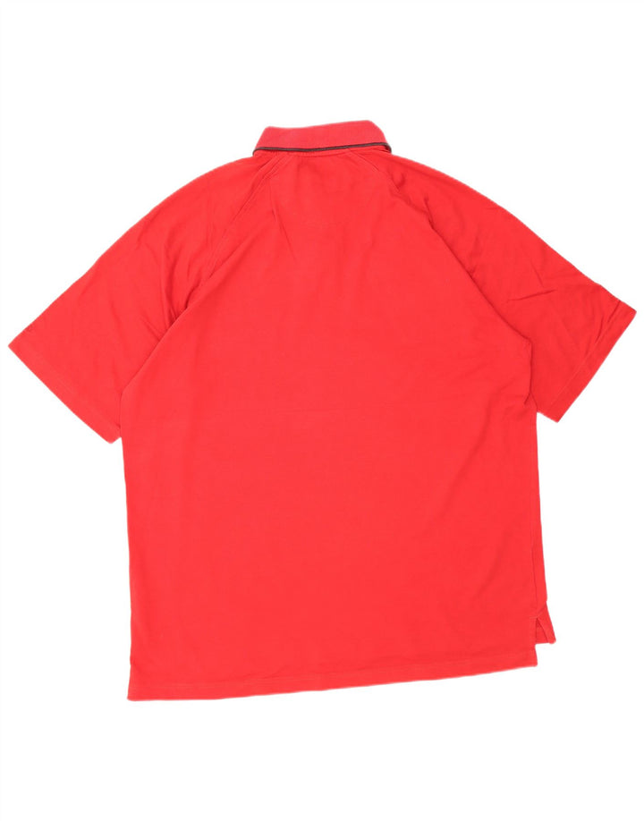 Camisa polo masculina IZOD grande algodão vermelho