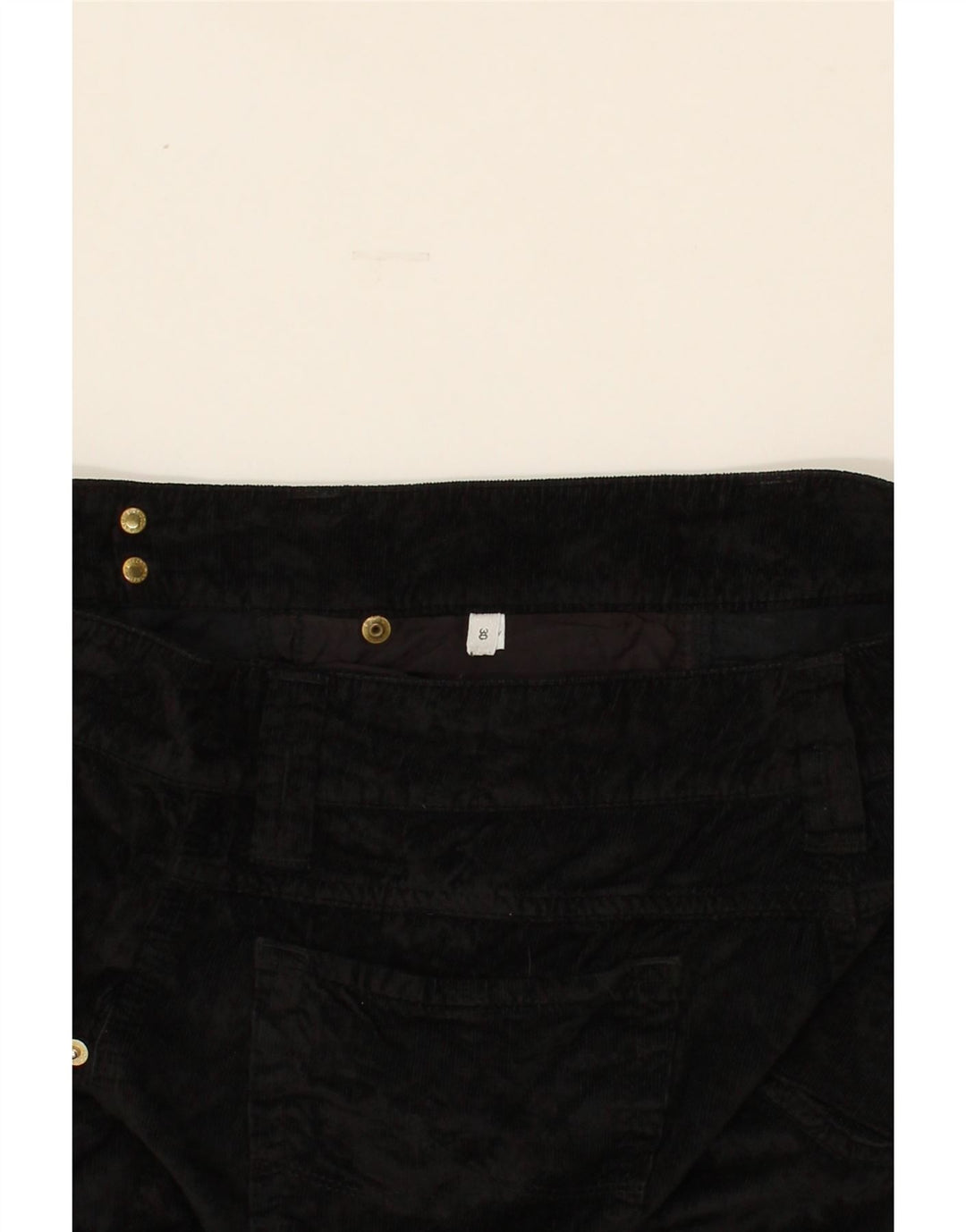 ICEBERG Womens Straight Corduroy Trousers W30 L30  Black Vintage Iceberg and Second-Hand Iceberg from Messina Hembry 