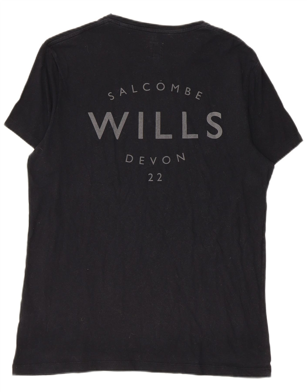 Jack Wills Camiseta masculina gráfica top pequeno algodão preto