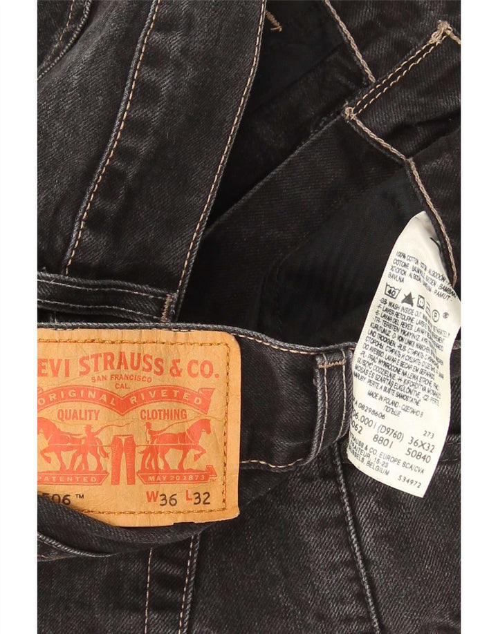 Jeans Levis 506 Straight Masculino W36 L32 Preto