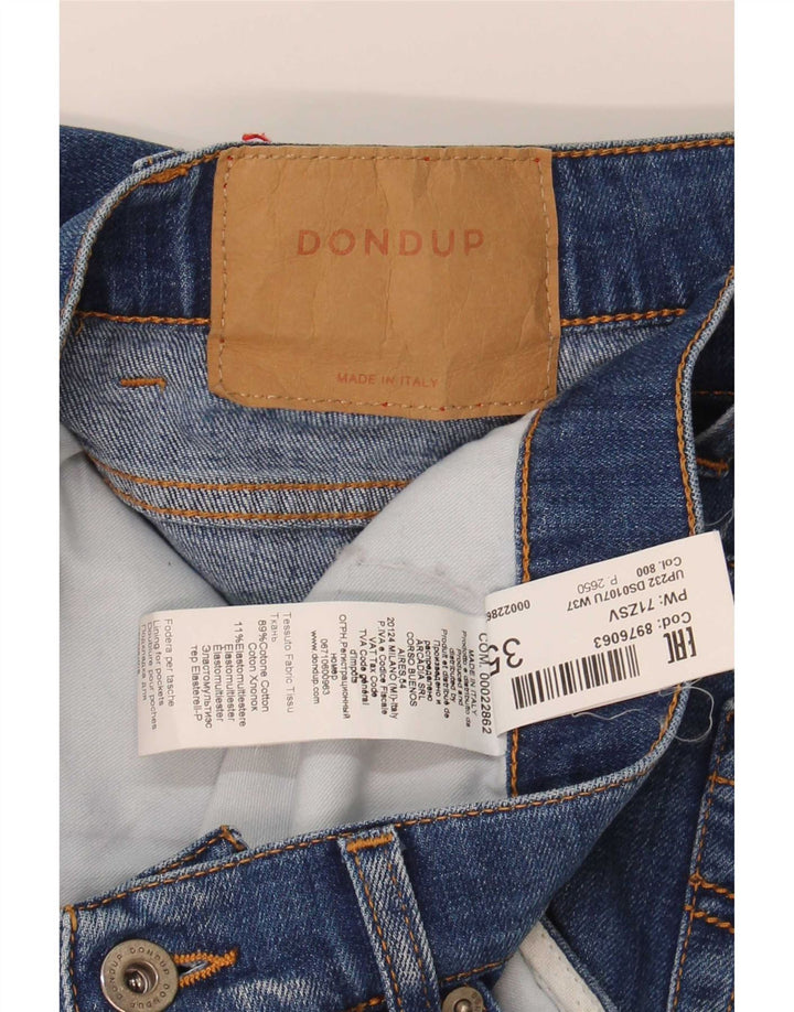Dondup Jeans masculino desgastado slim W35 L33 algodão azul