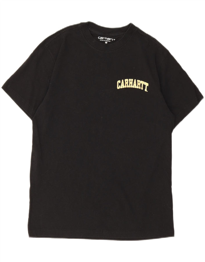 Camiseta gráfica masculina Carhartt Top médio algodão preto